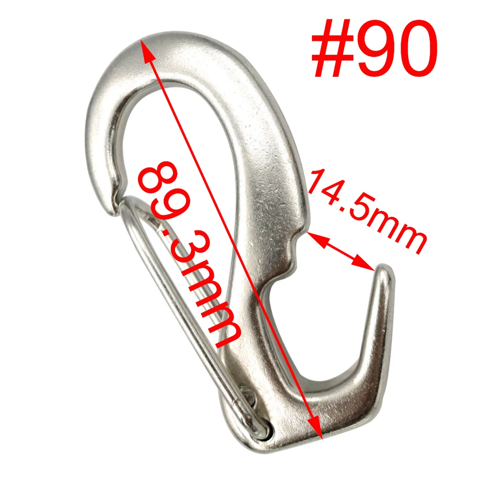 Marine Grade Stainless Steel Spring Hook Anchor System Snap Hook Shackle For Marine Boat yacht Hardware