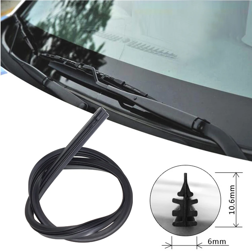 1PCS High Quality Boneless Frameless Rubber Car Wiper Blade Refill Strips Windscreen 6mm 26" Windshield Car Accessories