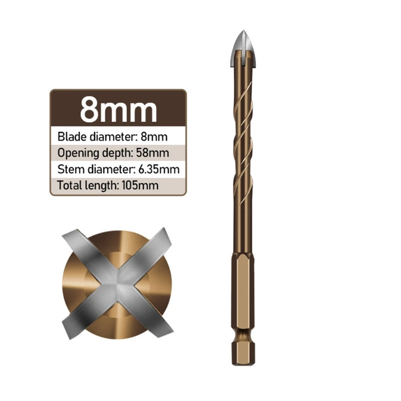 77JA เจาะ Shank Spiral Groove Cross เจาะความแข็งสูงสวมใส่-Resisting เครื่องมือขยาย Hexagonal Shank Spiral Groove