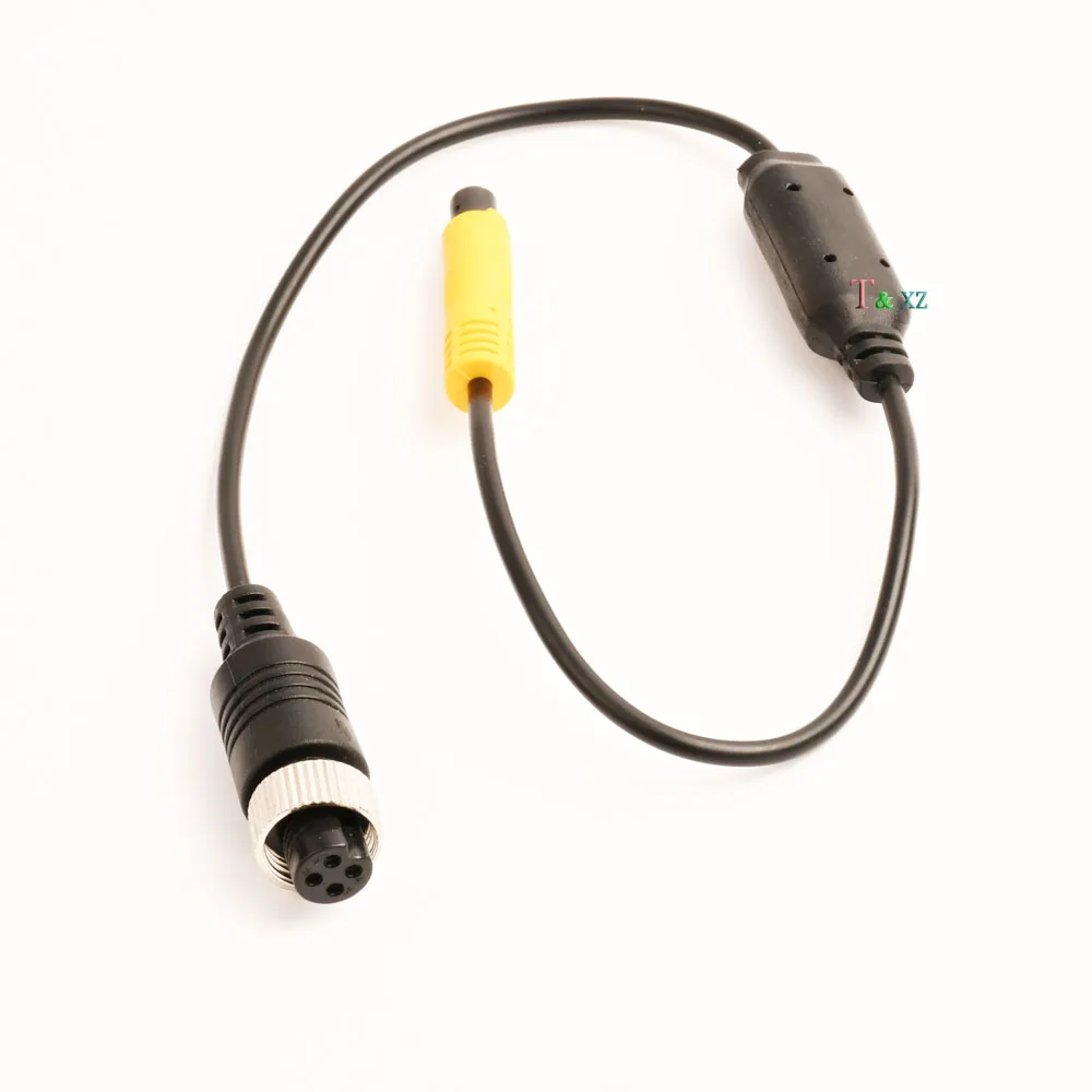 T& xz 4 Pin Aviation Head Female to Male Extension Cable Adapter Converter for Rear View Camera Front camera parking assiatance