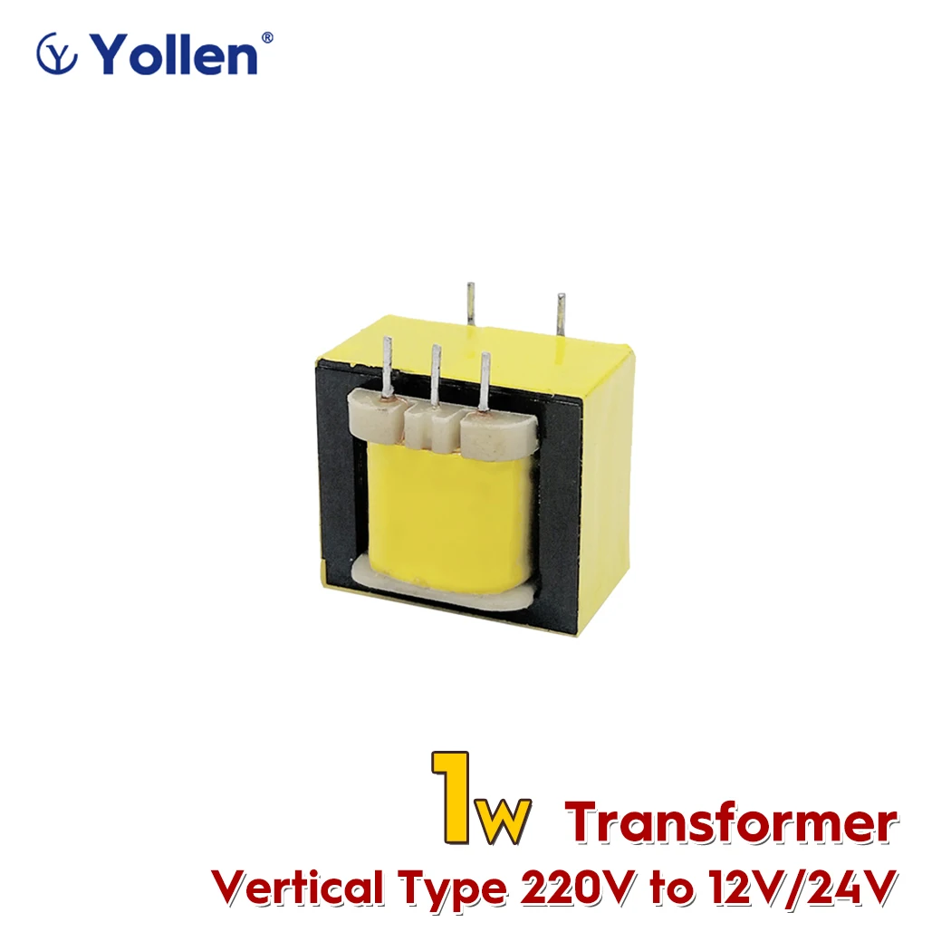 PIN Type 1W Power Transformer 1VA Voltage 220V to 6V/9V/12V/24V Circuit Board DIY Vertical/Horizontal Type Resin Potting Option