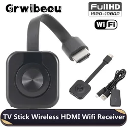 Grwibeou Wireless 1080p HDMI-compatible TV Stick Wifi Display Receiver For Miracast Screen Mirror TV Dongle Support HDTV For IOS