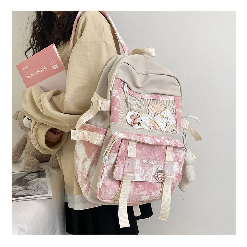 Women's Backpack  Cotton Fashion Mini Girl's High School  Teenagers Children's Backpack  2 Grade School Bags Handbag For Girls