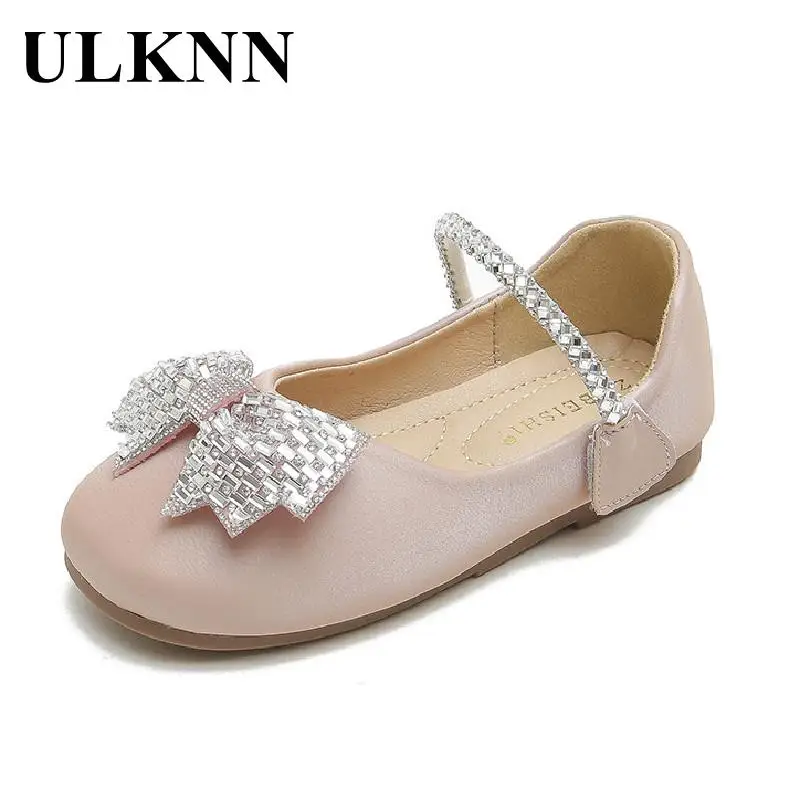 

Girls Leather Shoes 2023 Children Beige Shoes Fashion Baby Doug Shallow Single Shoes Flats With Casual Pink Shoe