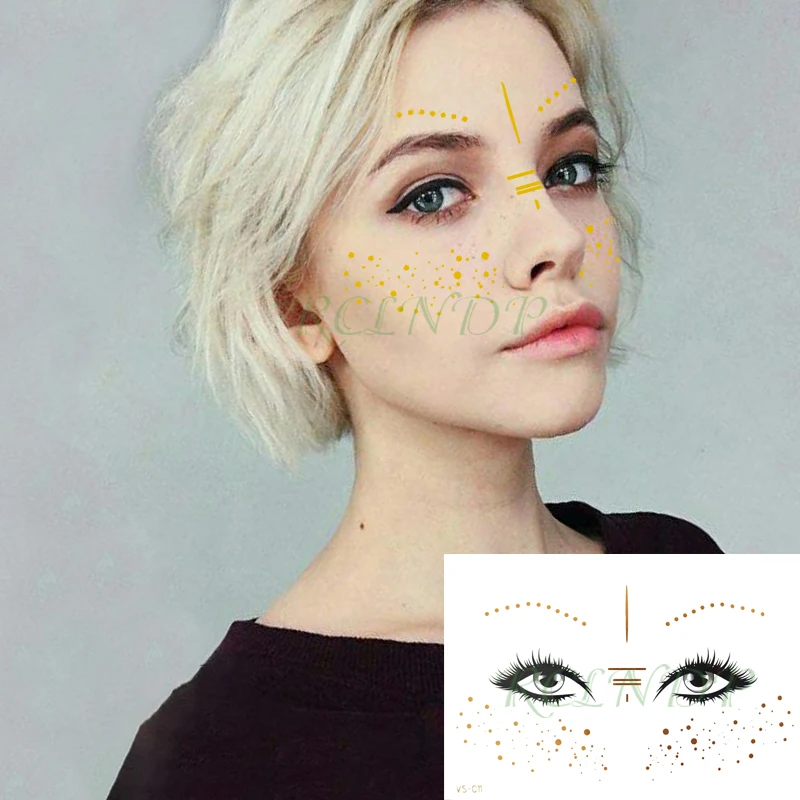 Waterproof Temporary Tattoo Sticker Freckle Circle Dot Face Art Design Pattern Flash Tatto Fake Tatoo for Women Men