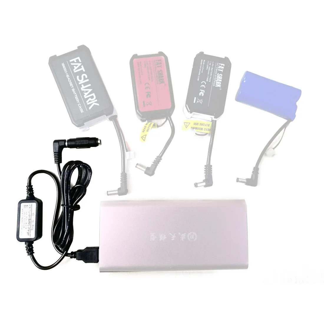 2 في 1 بطارية ليثيوم أيون ليبو إمداد الطاقة كابل شحن شاحن تيار مستمر 7.4 فولت 2A لنظارات Fatshark FPV RC نماذج اللعب