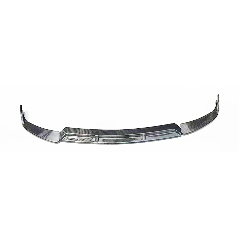 B Style Real Carbon Fiber Front Bumper Lip for W205 S205 C205 Sedan Wagon Coupe C200 C300 C43 18 - 21 Facelift ( Not C63 )