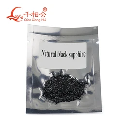 0.8-6mm natural black sapphire round beads brilliant cut stone DIY Decoration Jewelry Accessories Gifts Wholesale Loose Gemstone