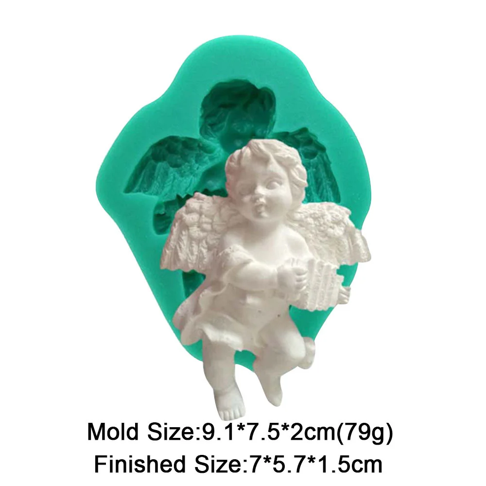 Angel Cupid Model Fondant Silicone Mold Chocolate Sugar Cupcake Baking Cake Decorating Tools DIY Resin Gypsum Handmade Mould