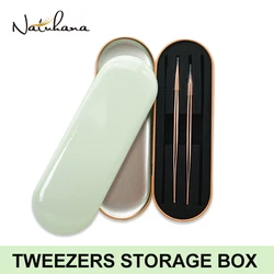 NATUHANA Makeup Tweezers Protection Box, Eyelash Extension Tweezer Storage Box, lash Color  tweezers case, Eyelash Planting Tool