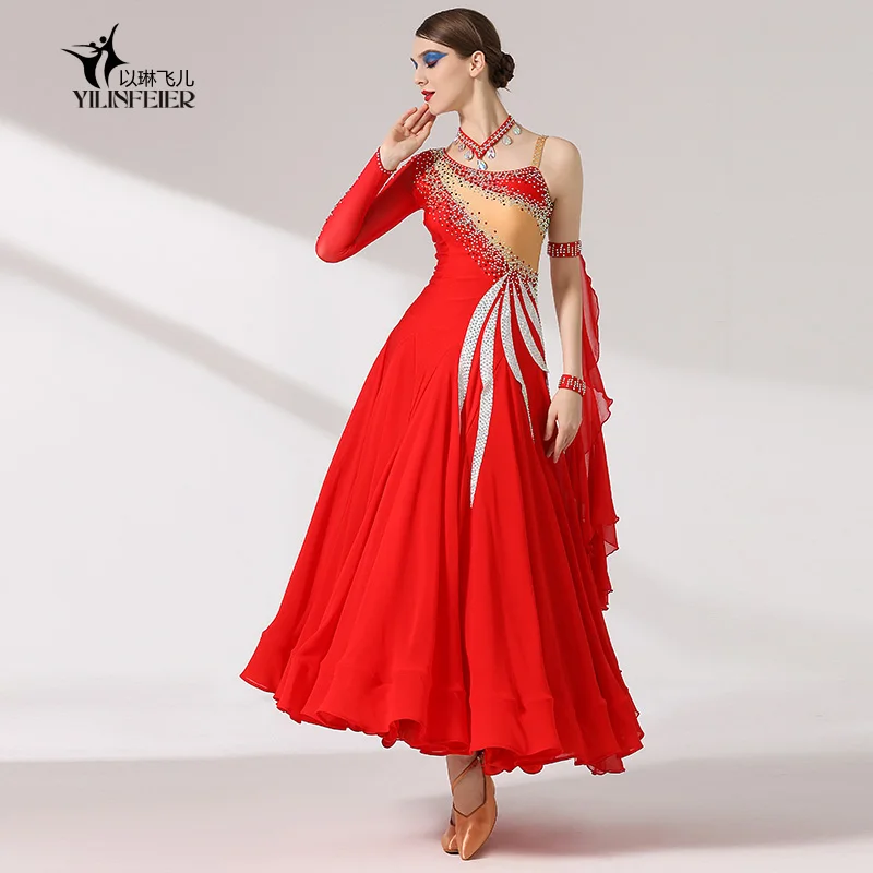 

Customize style Newest Ballroom Dance competition dress dance ballroom waltz dresses standard women ballroom Dress S7050