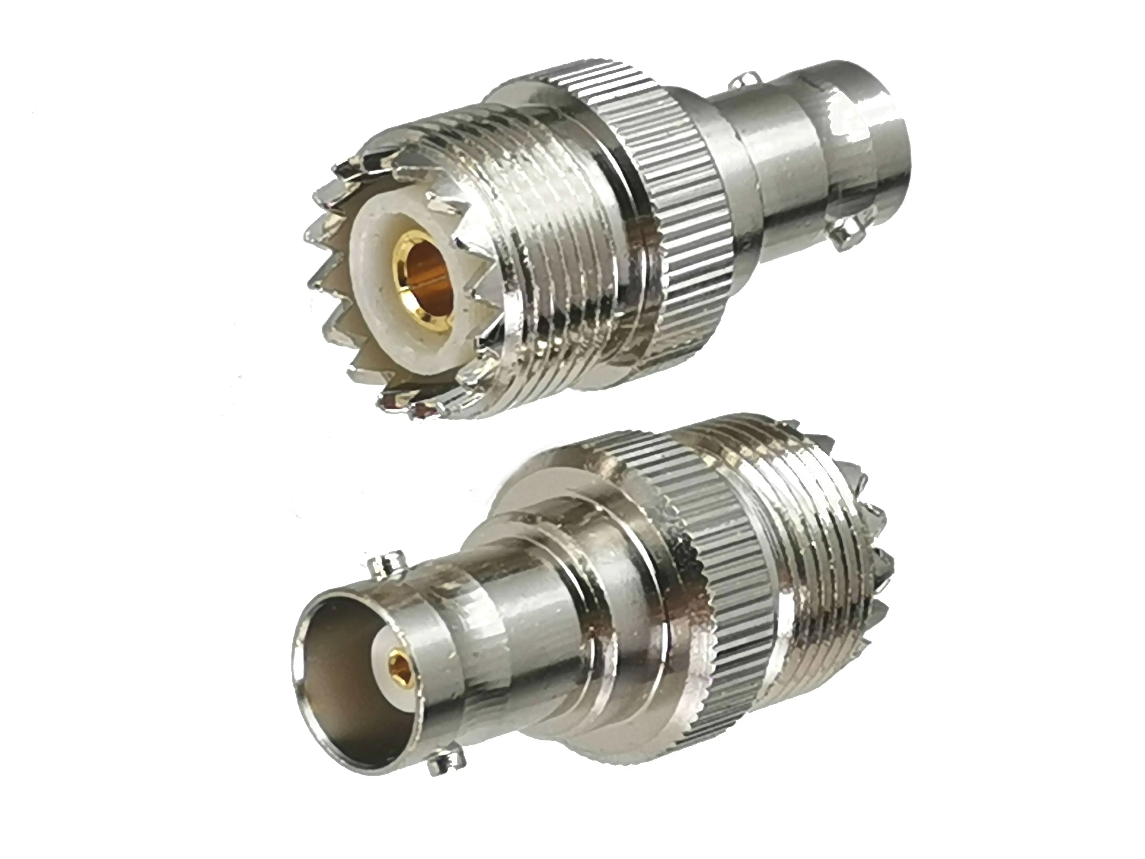 1pcs Connector Adapter UHF PL259 SO239 to BNC Male Plug & Female jack Flange & Right Angle RF Coaxial Wire Terminal 50ohm