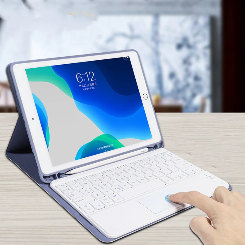 Funda con teclado compatible con Bluetooth SP14, para iPad 9,7 (2017/2018), Air2/Pro 2019, iPad Pro11(2020)/ Air4, iPad Mini6