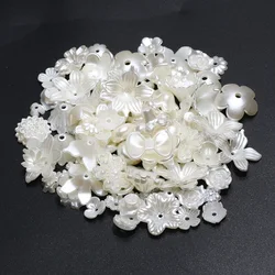 Various Style Flower Shape Acrylic Imitation Pearl Beads Spacer Beads Caps For Jewelry Making DIY Needlework Crafts Supplies