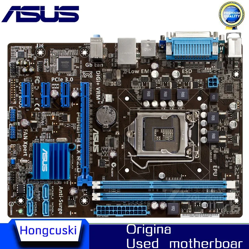 

For Asus P8H61-M LX R2.0 CPU RAM Desktop Motherboard H61 Socket LGA 1155 i3 i5 i7 DDR3 uATX UEFI BIOS Original Used Mainboard