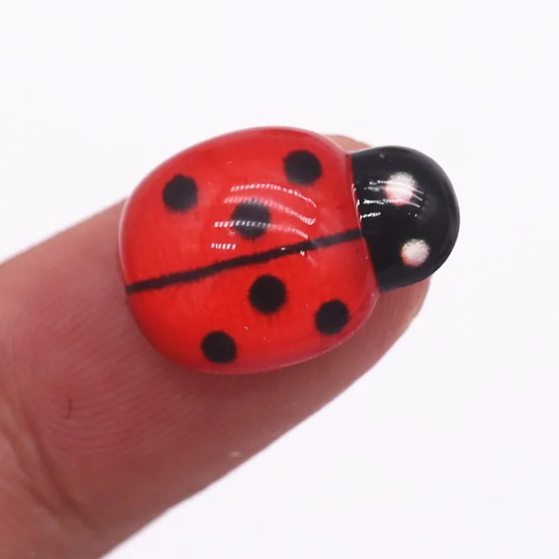 Red Beetle mieszkanie powrót żywica aplikacje z koralikami księga gości rękodzieła DIY Handmade odzież ślubna dekory 30/100pcs