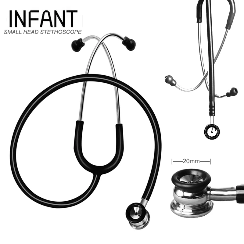 

20mm Diameter Chestpiece Infant Neonatal Fetal Lightweight Cardiology Doctor Nurse Dual Head Baby Medical Cute Stethoscope