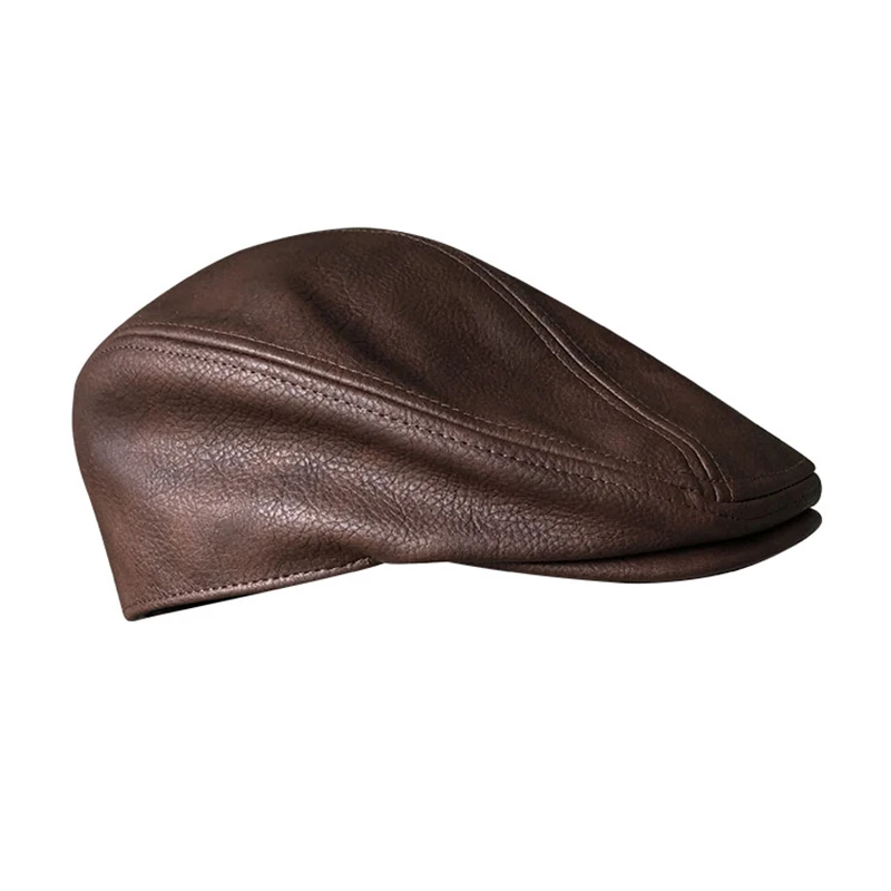 Classic Newsboy Cap For Men Upscale PU Berets Casual HandsomeBaker Boy Hat Women Fashion Boinas Duckbill Cabbie Hats BLM259