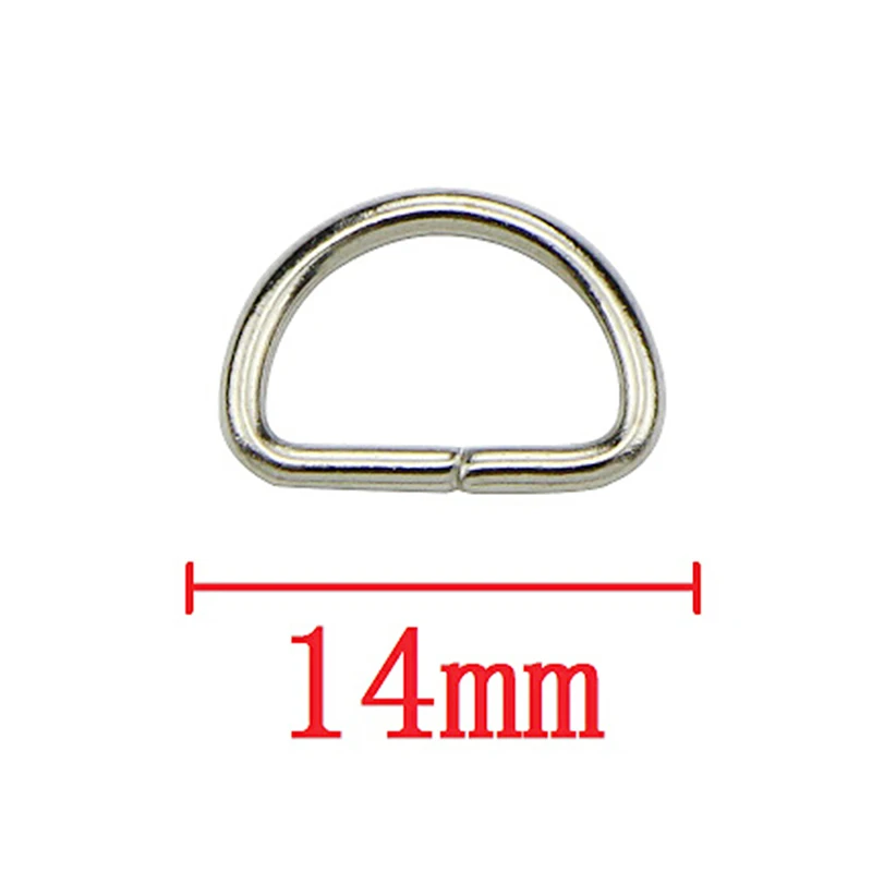 10Pcs Metal D Ring For DIY Keyring Clothes Bag Case Strap Web Belt D-rings Purse Buckles Keychain Accessories