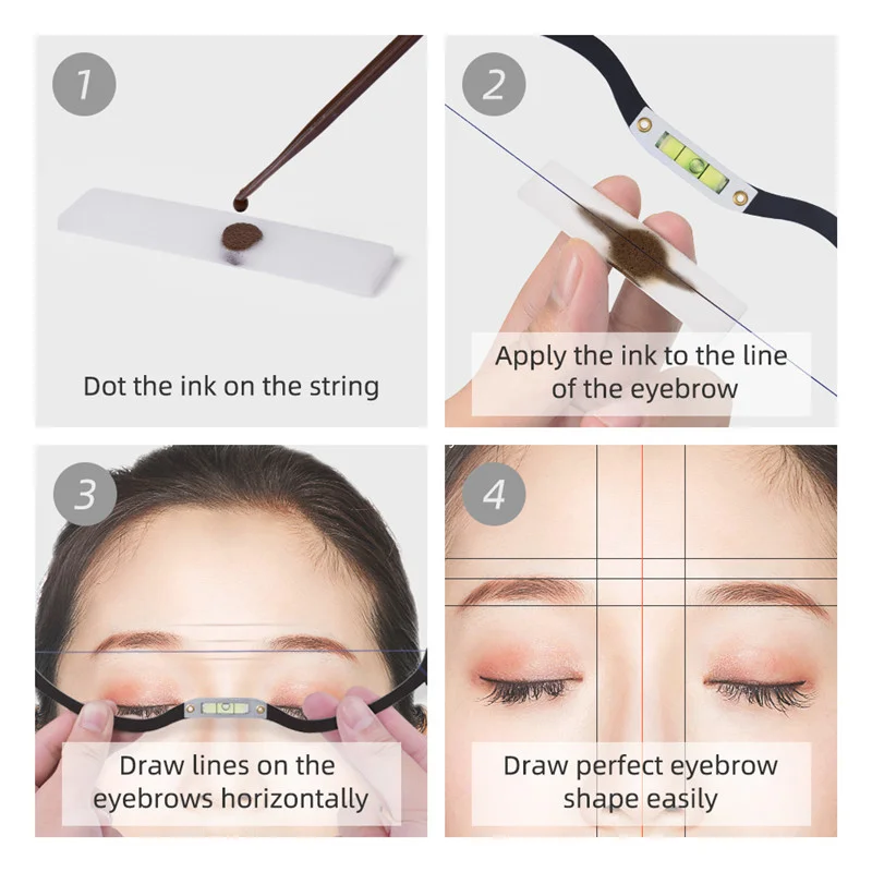 

Microblading Permannet Makeup Bow and Arrow Line Ruler Measuring Brow Mapping String Pre Inked tattoo PMU string for mapping