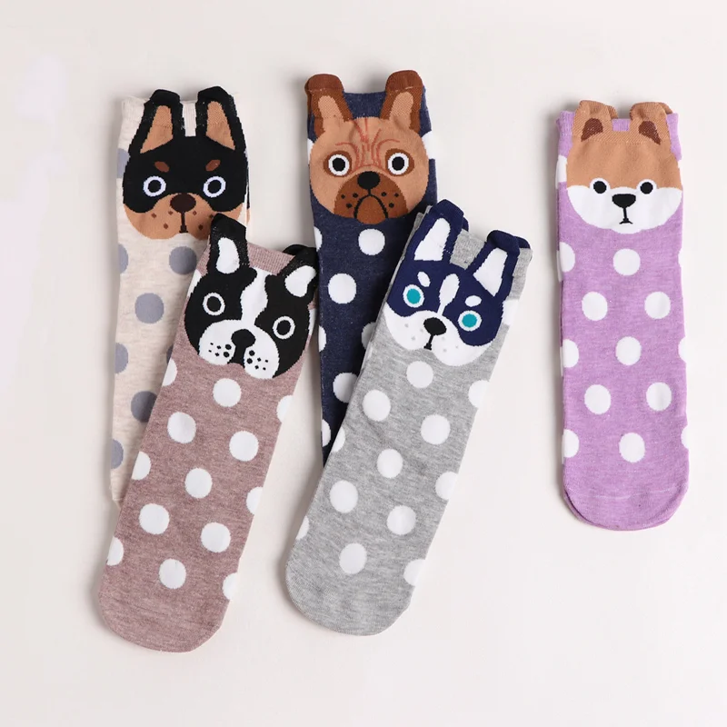 

Fashion Cartoon Socks Dog Cat Women Footprints 3D Animals Style Warm Muply Cute Cotton Socks Lady Floor Socks for Female Sokken