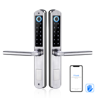 Waterproof Double-sided Gate Lock  Fingerprint Lock APP RFID Code Keyless Smart Lock Electronic Door Lock for Aluminum Door/Iron