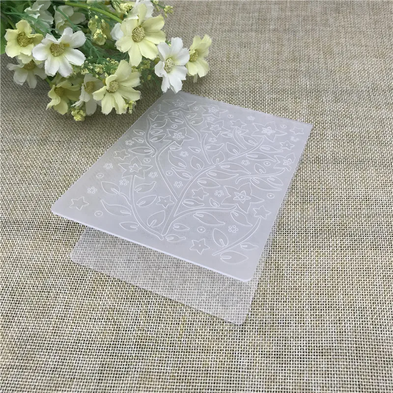 Star leaf background Flower print DIY Plastic Embossing Folders for DIY Scrapbooking Paper Craft/Card Making Decoration Supplies