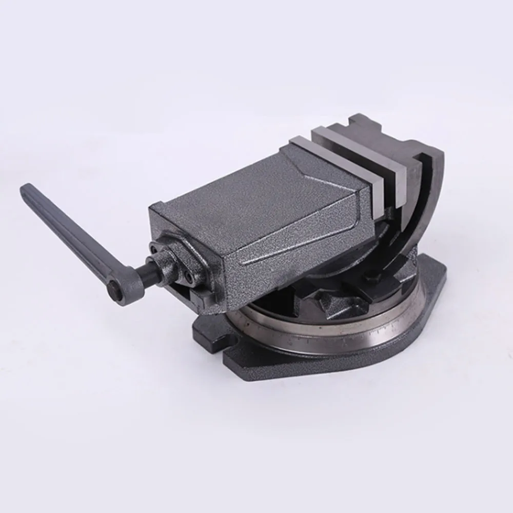 

4 inch inclinable Angle solid flat tongs 360-degree rotary precision taper vise precision flat tongs for CNC milling machine