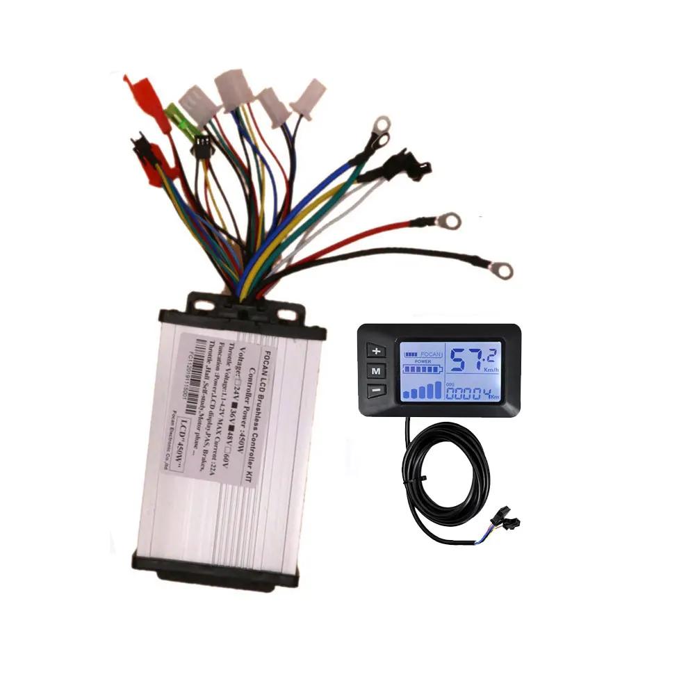 FENGCHANG 36V 48V 450W 500W 23A BLDC Scooter DC Motor Brushless Controller E-bike electric Bicycle Controller G51 LCD Display