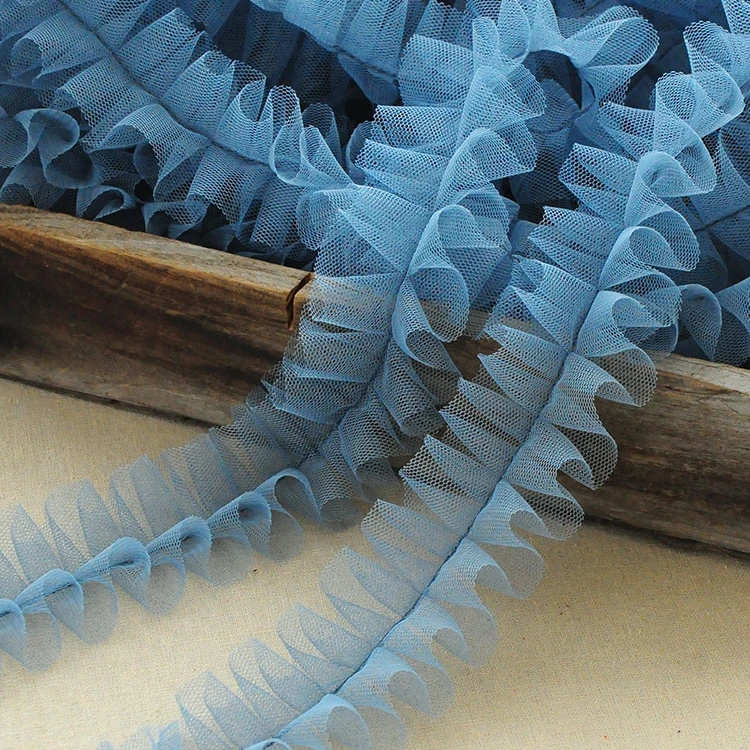 5cm wide pleated mesh small lace handmade DIY skirt hem and home fabric decoration 10meter