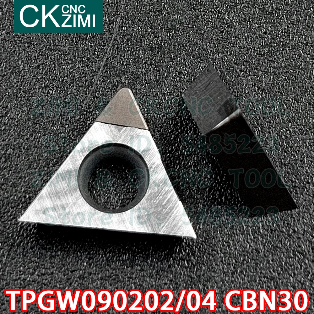 Ferramentas de torno cnc tpgw090202 cbn30, tpgw090204 cbn30 inserções de lixo de boro cúbico, inserção externa de torno para aço endurecido