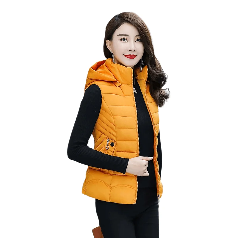 

2023 New Down Cotton Waistcoat Women Short Outerwear Spring Autumn Winter Vest Female Korean Oversize Slim Thicken Parker Jacket