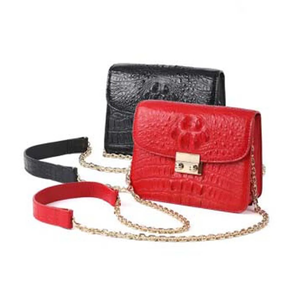 tianxin Thailand  crocodile leather  Female bag   new  female  chain bag  Little bread  Single shoulder bag women  crocodile bag