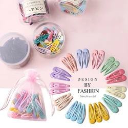 10/20/30/40/Set Women Girls Cute Colorful Waterdrop Shape Hair Clips Sweet Hairpins Barrettes Slid Clip Fashion Hair Accessories