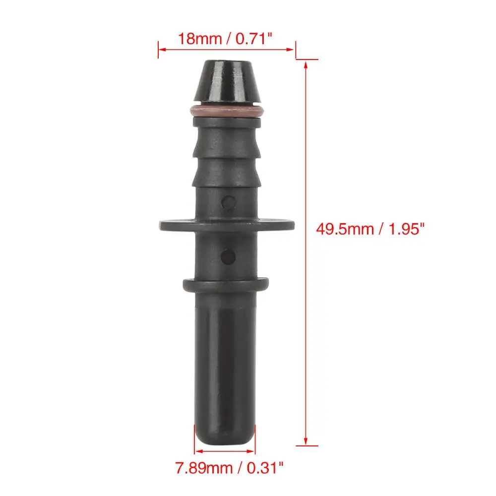 X Autohaux 7.89mm ID6 ID8 Car Fuel Line Hose Pipe Quick Release Male Connect Connector 8mm 6mm Straight Quick Release Connector