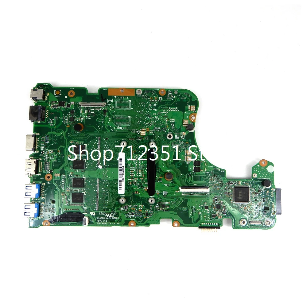 Used X555BA  A9-9410CPU 4GB RAM  Mainboard REV2.0 For Asus X555B X555BA X555DG X555D Laptop Motherboard 100% Tested