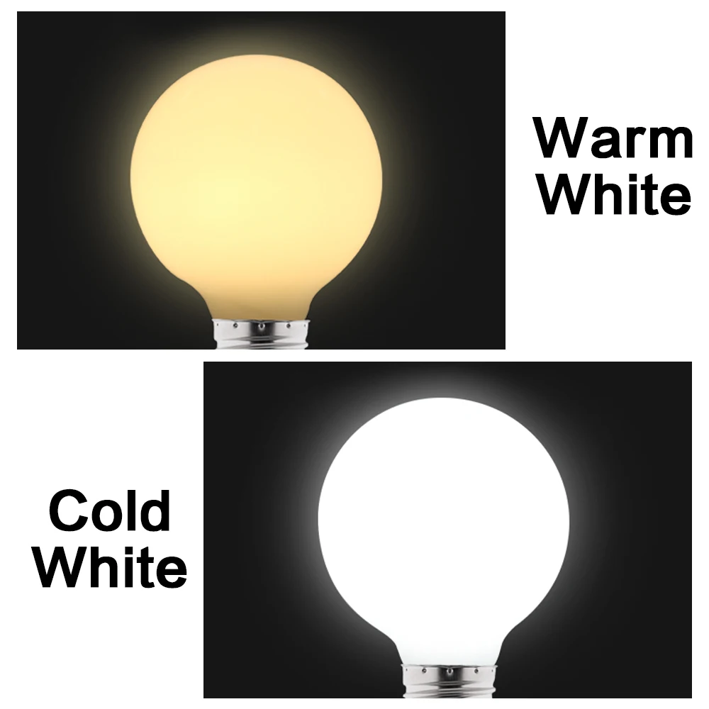 6PCS/lot Milky E27 LED Light Bulb AC 220V G80 G95 G125 Lampada Ampoule LED Bulb Lamp For Home Chandelier Table Lamp Bulb