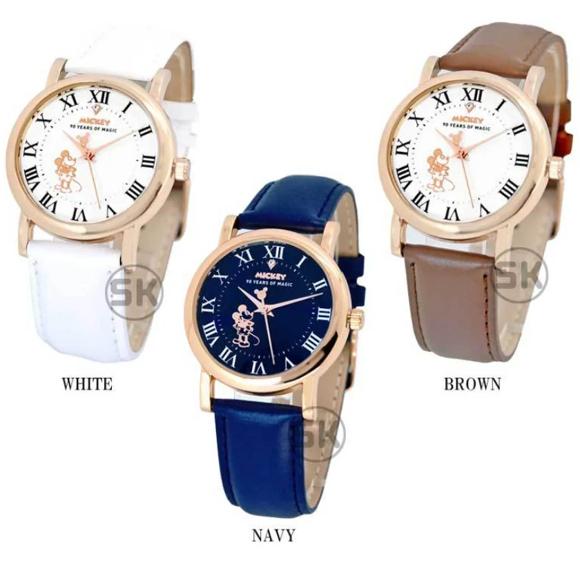Disney For Woman Watch Men Quartz Casual Wristwatch 90 Years Of Magic Micky Mouse Imported From Japan Limited Version Gift Clock