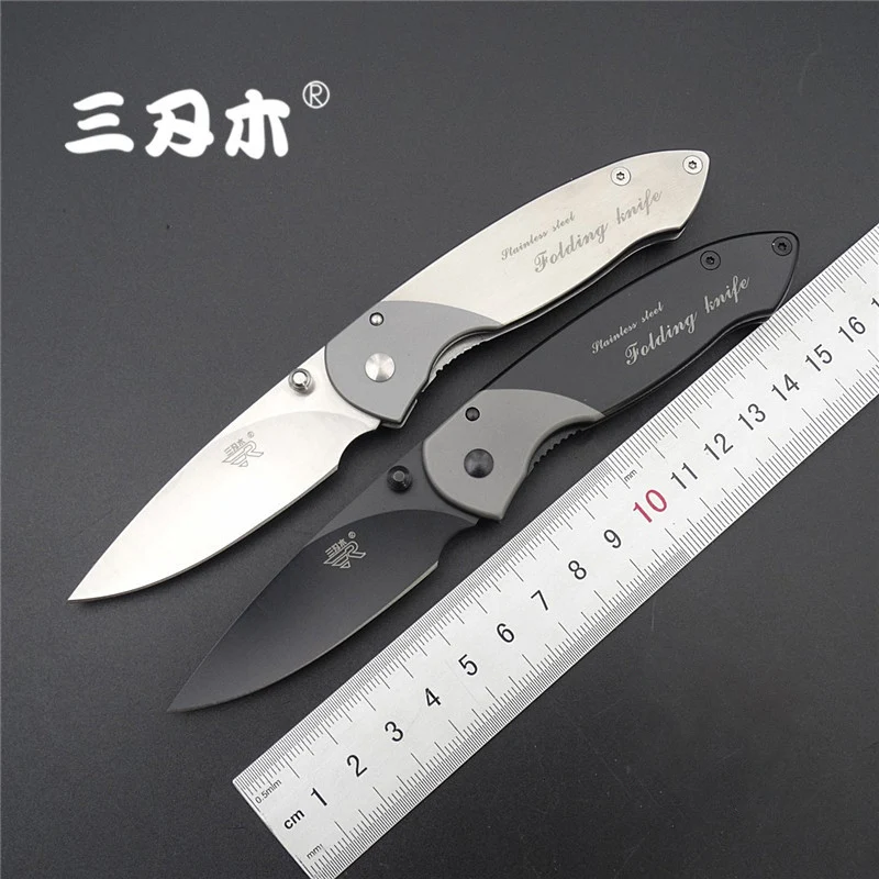 

Sanrenmu 7023 High Carbon Steel Folding Pocket Survival Knife with Belt Clip for Outdoor Activities Camping Hiking