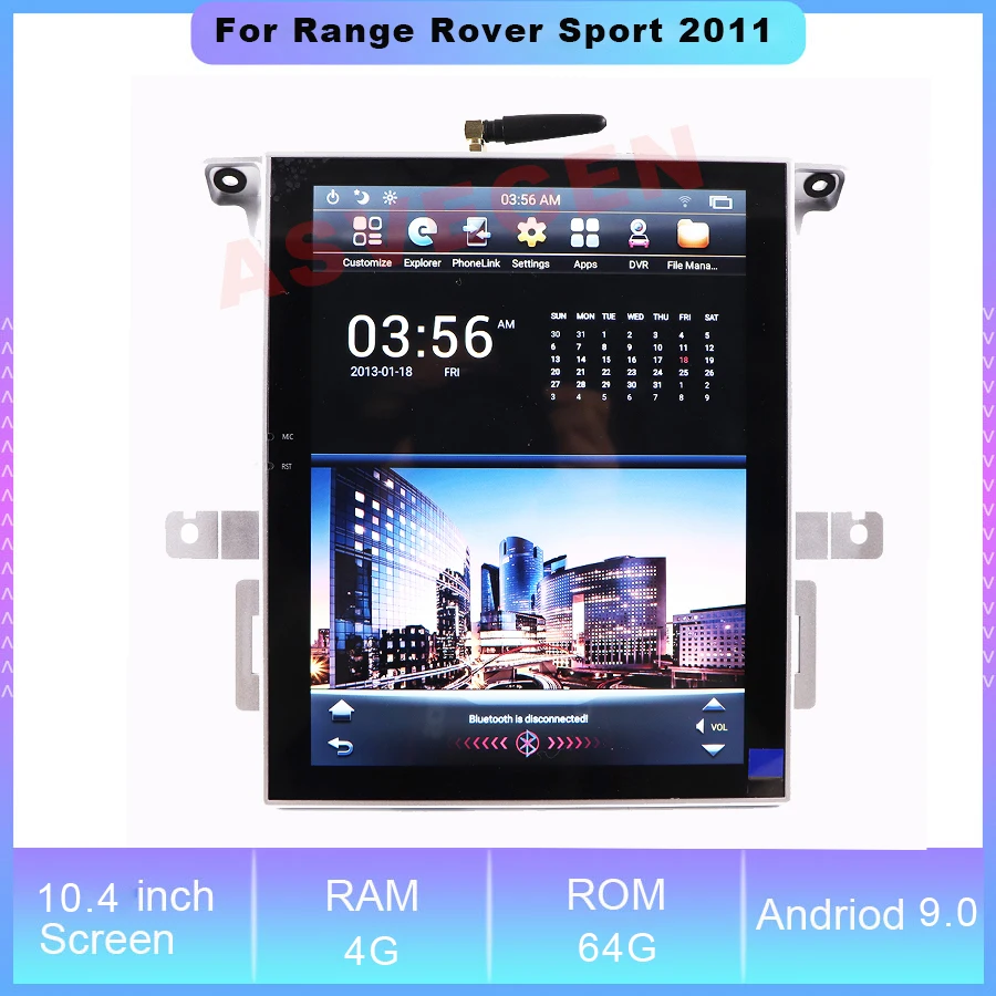 10.4'' Android Car Navigation Radio Receiver Video Player For Range Rover Sport 2011 Stereo Multimedia Player Auto Radio DSP IPS