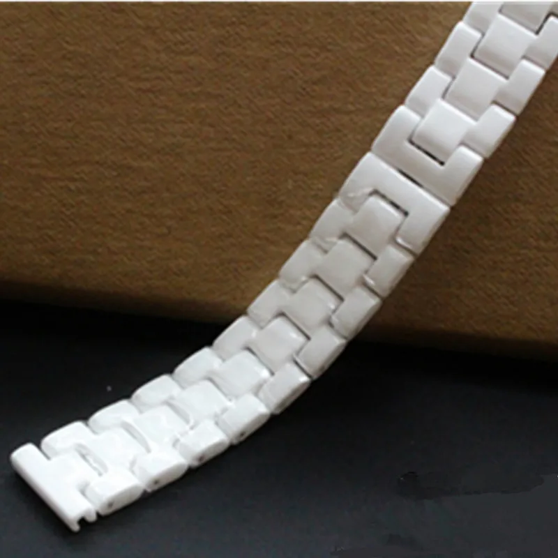 Ceramic watch bracelet 14 17 mm watchband white strap wristwatches band not fade water resistant