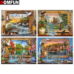 HOMFUN Full Square/Round Drill 5D DIY Diamond Painting 