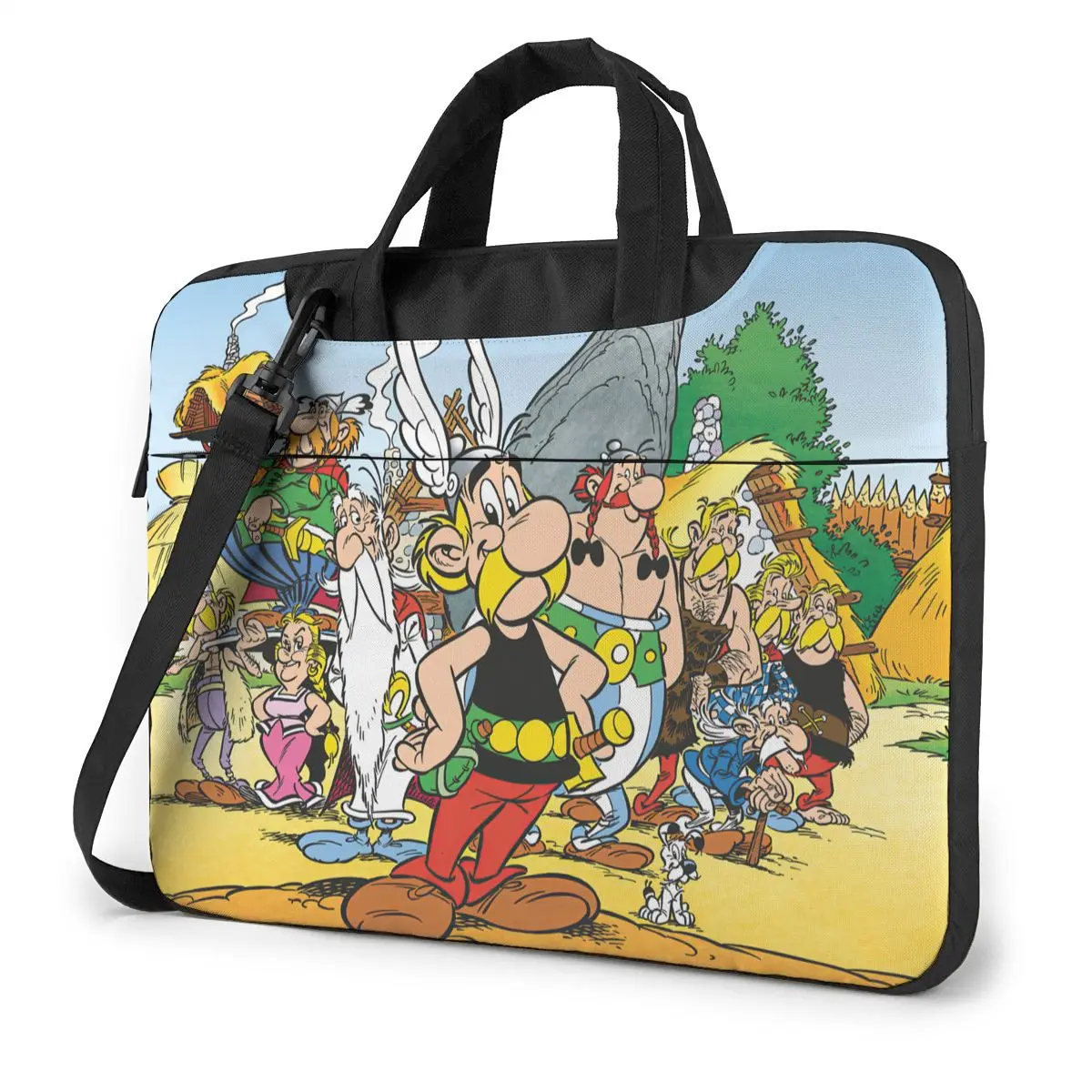 

Asterix Obelix Laptop Bag Case Protective Vintage Computer Bag Bicycle Crossbody Laptop Pouch