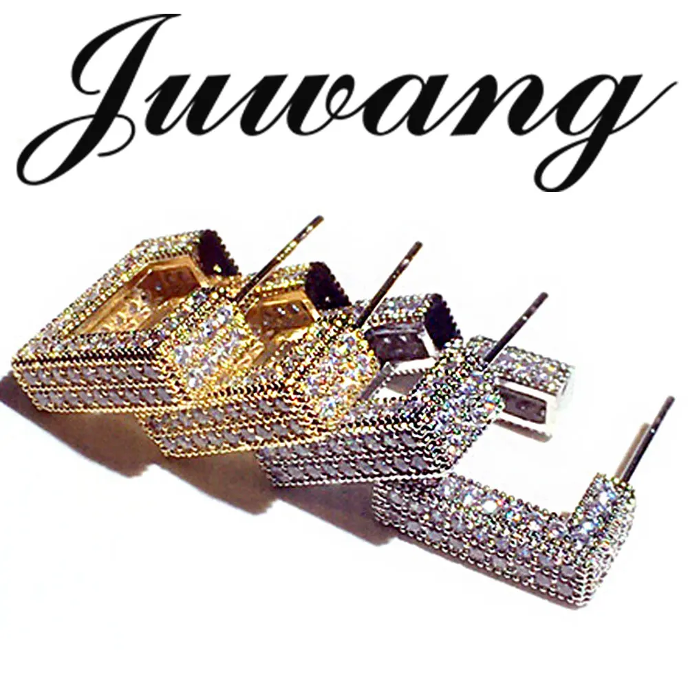 

2021 New Trendy Geometry Super Shine Rhinestone Earrings Temperament Exquisite Luxury Charm Atmosphere Wedding Party Earrings