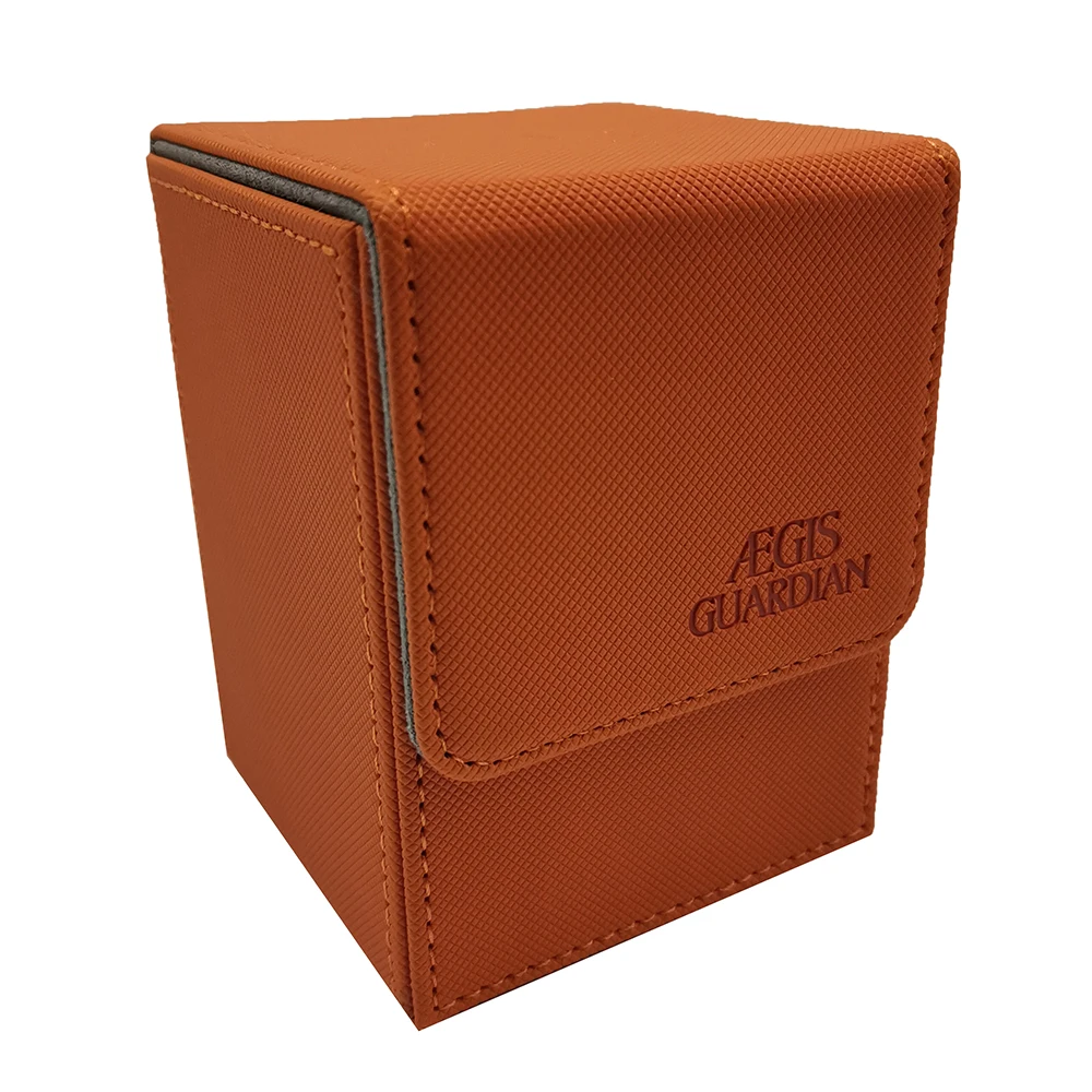 

AEGIS GUARDIAN Premium Top Loading Card Box For Trading Card Game TCG Deck Case: Orange