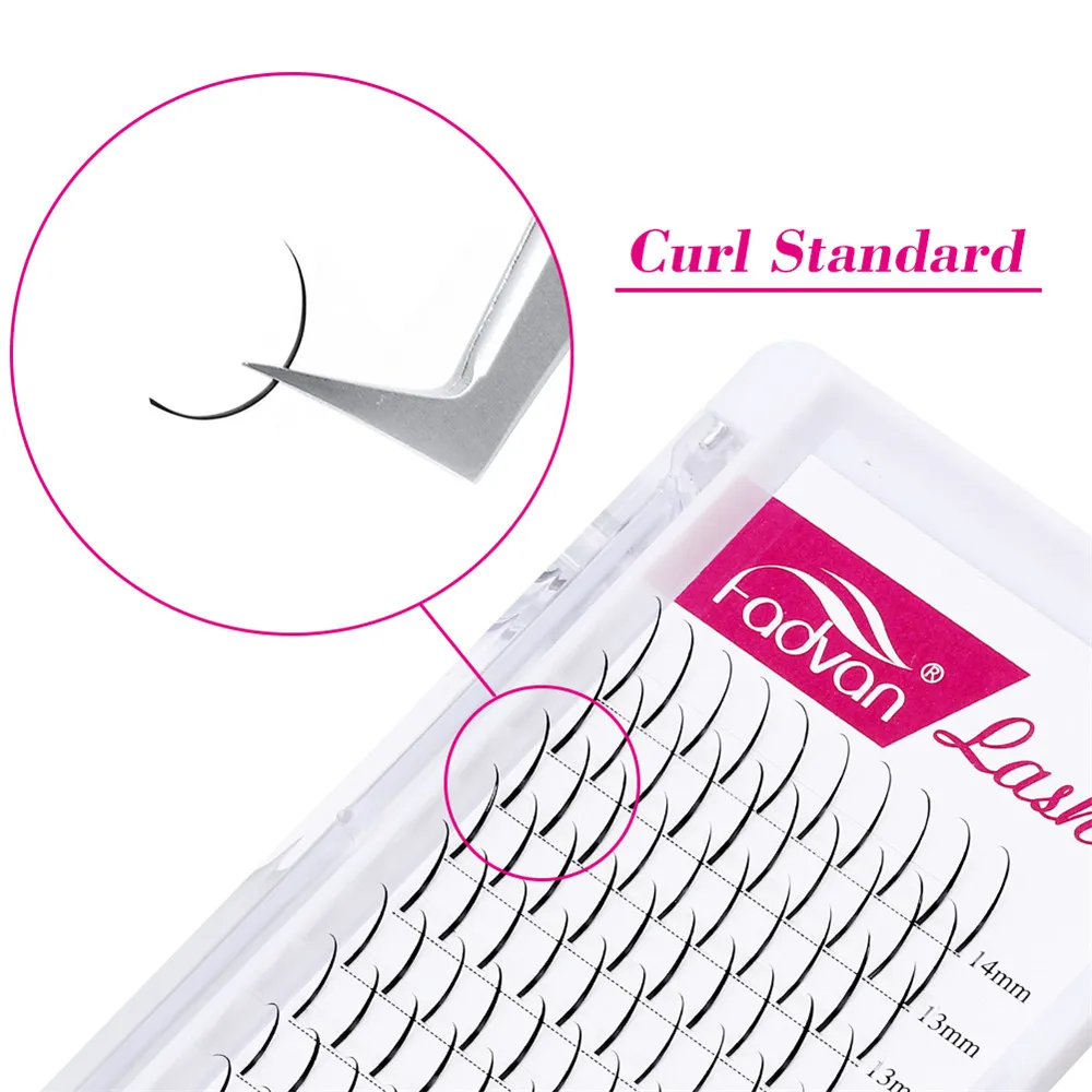 Fadvan Spikes Lashes Individual Wispy A Shape Premade Fans Eyelash Extension Self-Grafting Makeup False Eyelashes Mixed 15-20mm