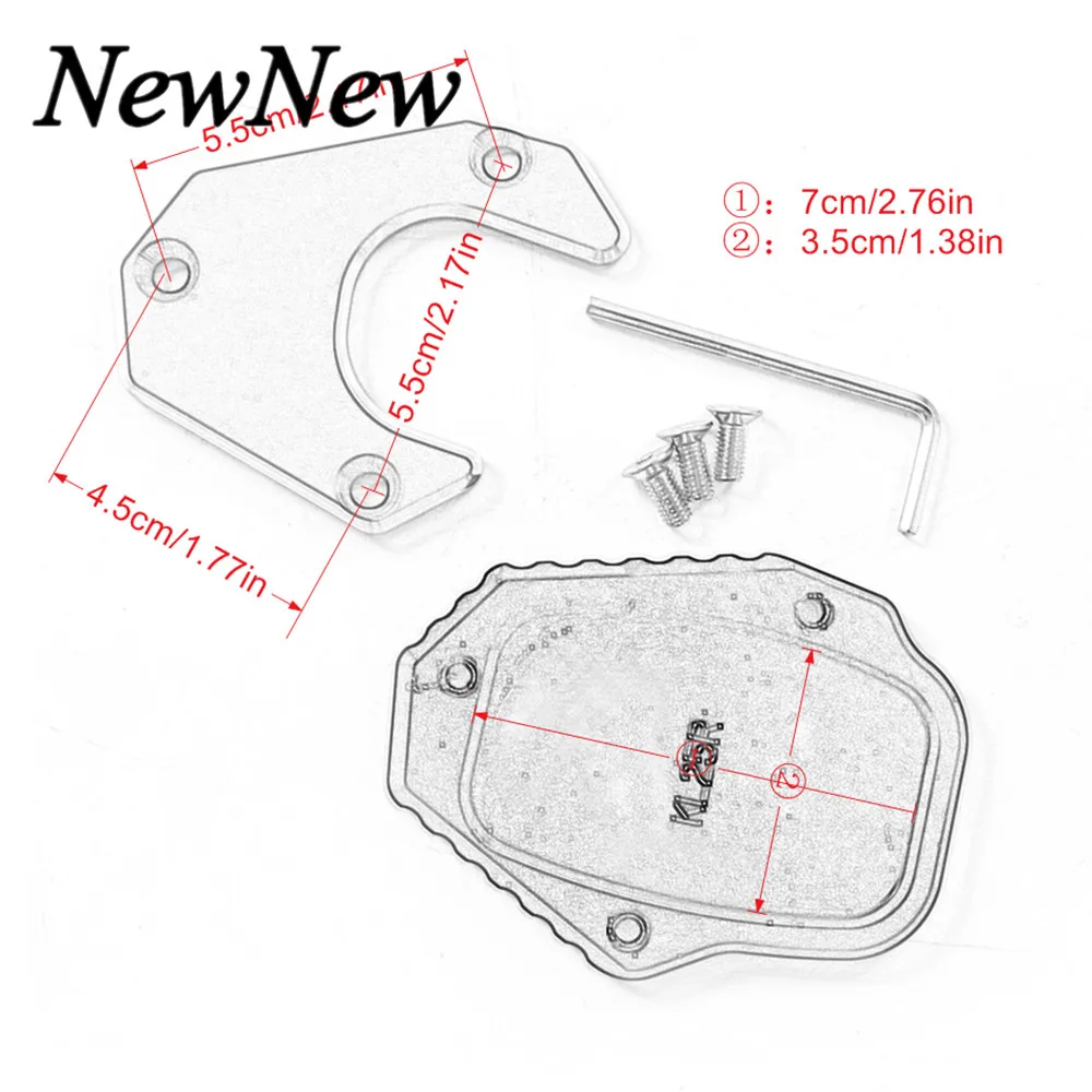 Motorcycle CNC Kickstand Foot Side Stand Extension Pad Support Plate Enlarge Stand For HONDA CRF 250 RALLY CRF250L 2017-2023