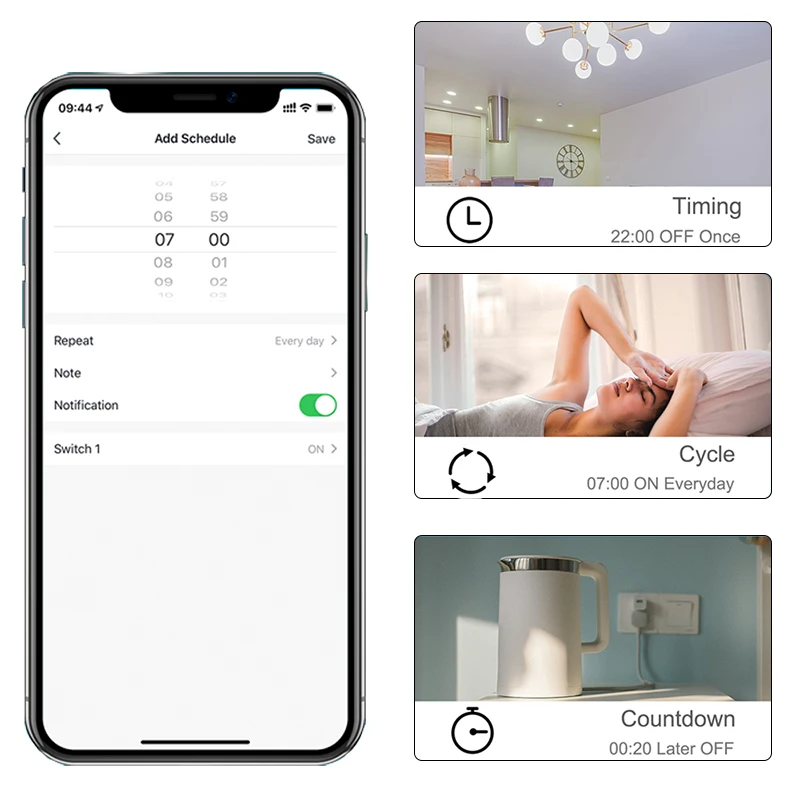 16A Mini Smart Wifi مفتاح الإضاءة وحدة تدعم 2 طريقة التحكم في المنزل الذكي 110 فولت 220 فولت لتقوم بها بنفسك وحدة ، يعمل مع Alexa/Google Home/Tuya