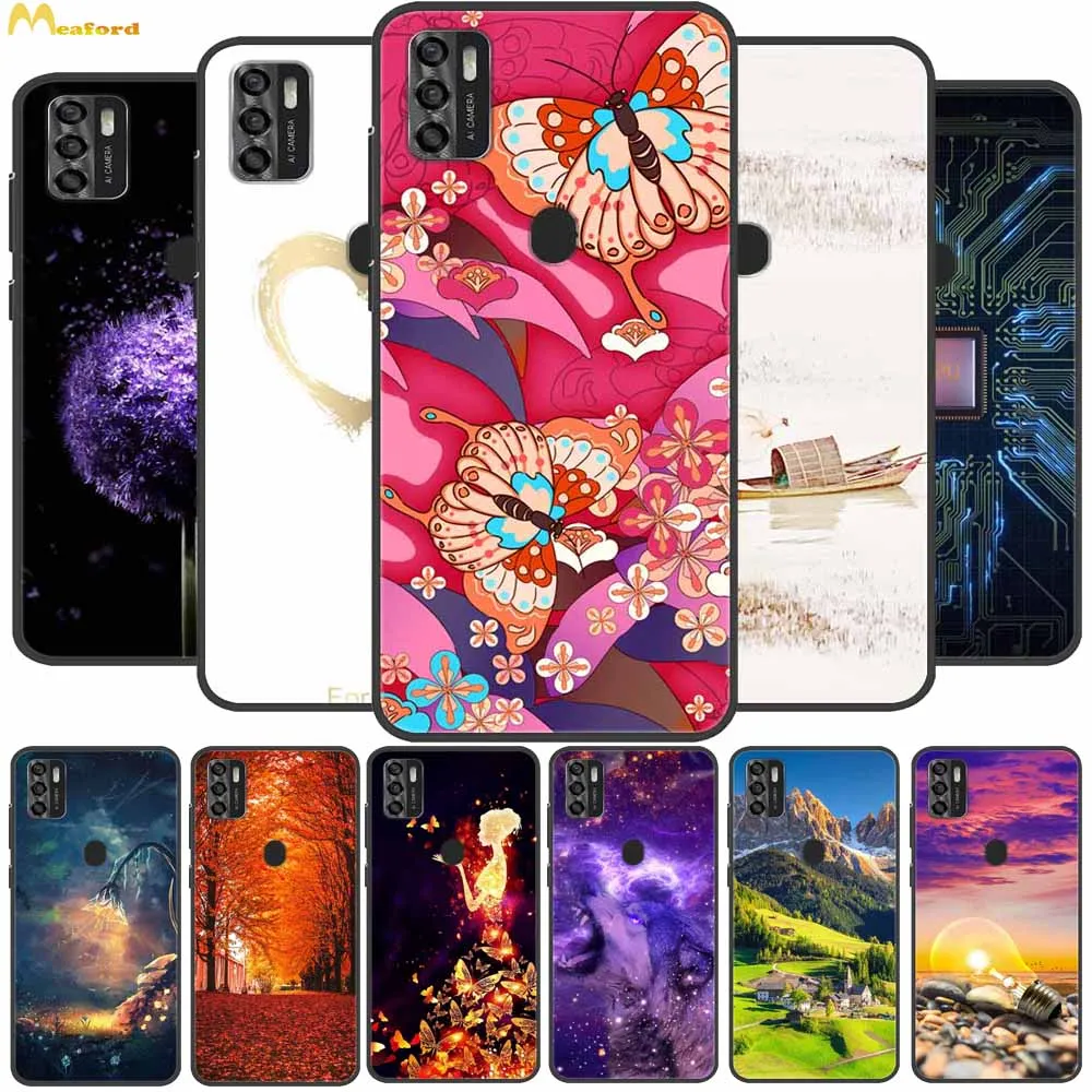 Soft TPU Print Cover For ZTE Blade A7S 2020 2019 Case Black Silicone Cover For ZTE Optus X Pro Cases A7020 Fundas Slim Protector