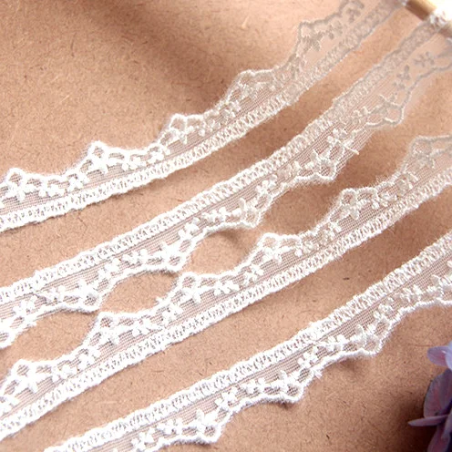 5 Yards Polyester Embroidered Lace 3d Flower Guipure Lace Embroidery Appliqued Sewing Trims White and Black